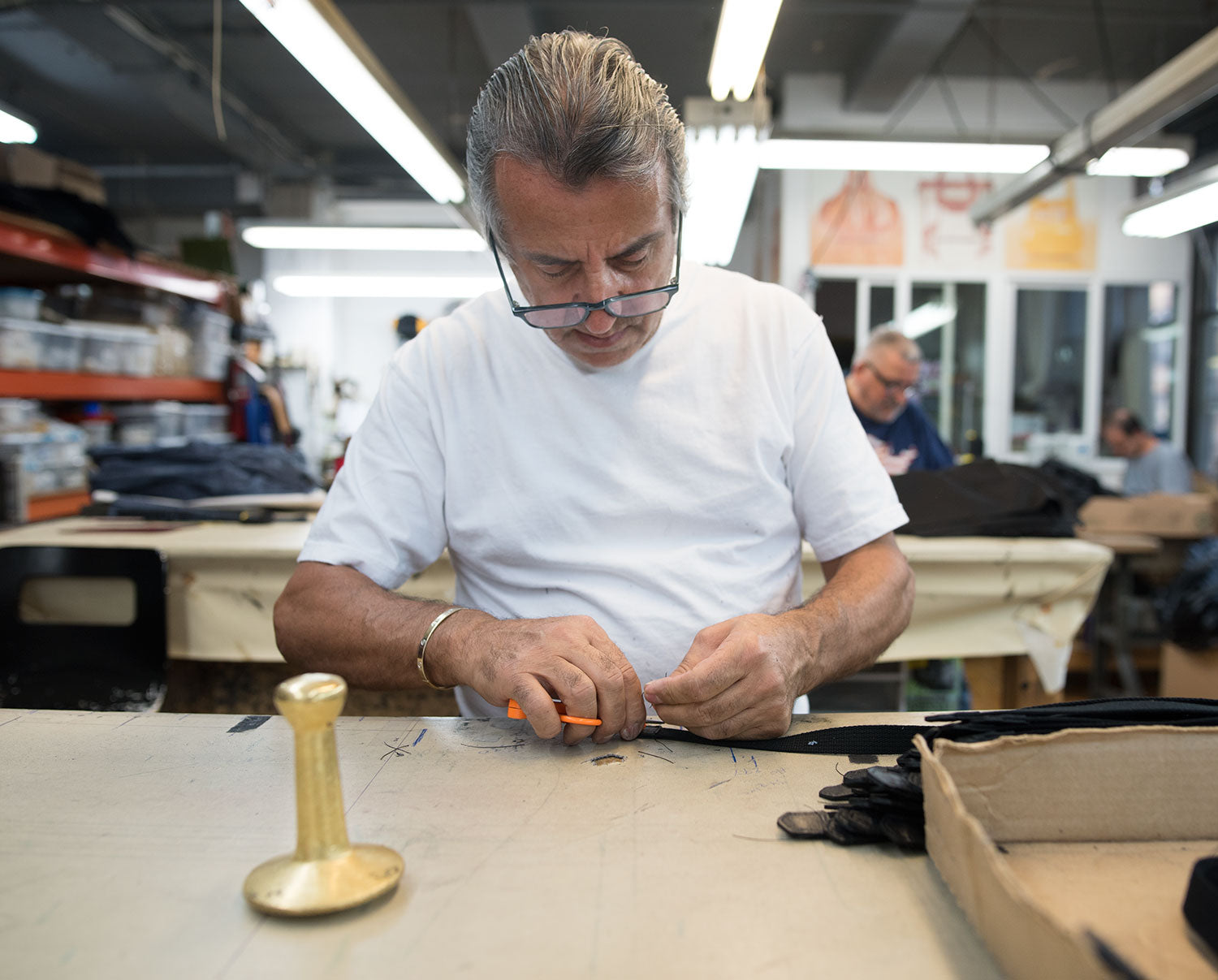 Founder Pierre Dabagh working in Park Avenue factory
