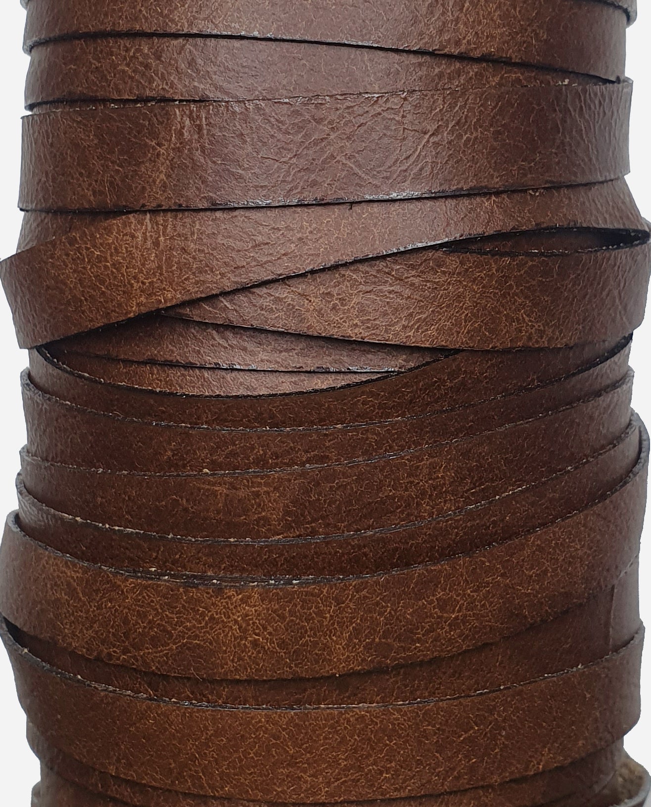 9 MM 3/8" RAW EDGE INKED BROWN (10 YARDS)