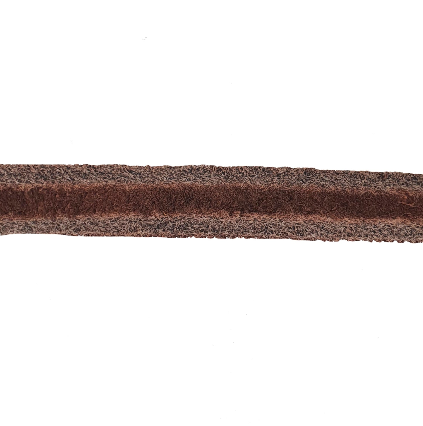 7 MM 5/16" RAW EDGE SUEDE BEVELED BROWN (15 YARDS)