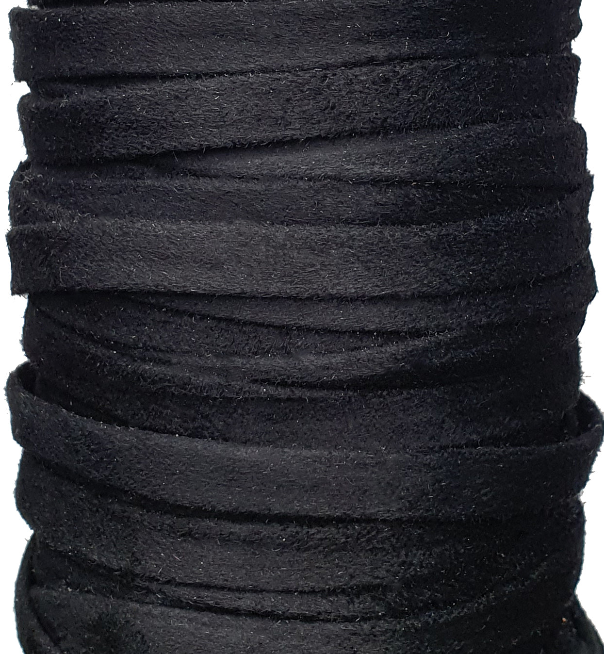 6 MM 1/4" DOUBLE FOLD TAPE SUEDE BLACK
